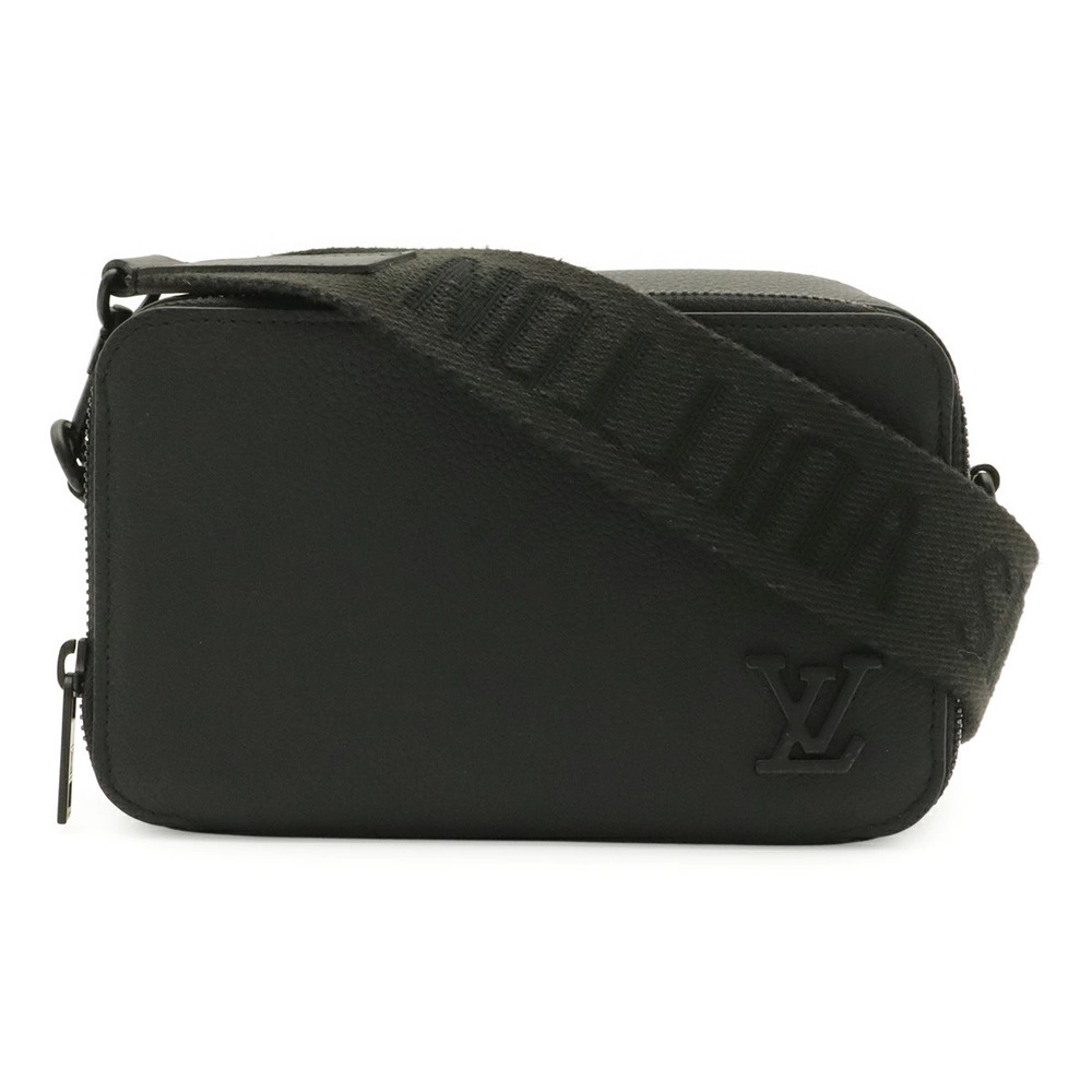 LOUIS VUITTON LV Aerogram Alpha Wearable Wallet Shoulder Bag Noir Black